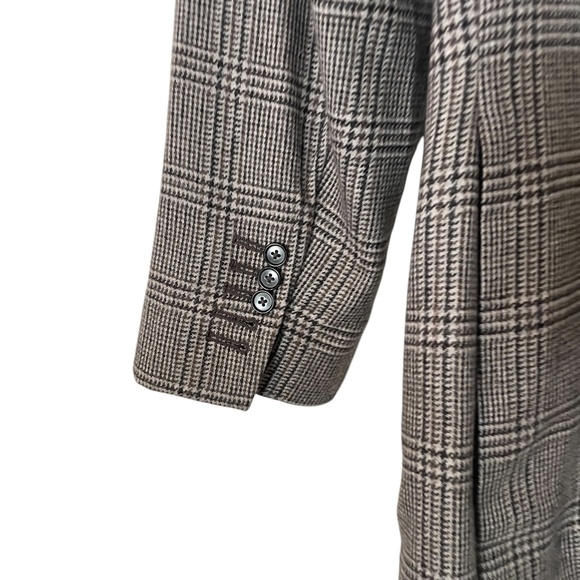 Adam Fashion Men's Windowpane Plaid Single Breasted 6Button Blue Suit 42L/38 NEW - Picture 7 of 16